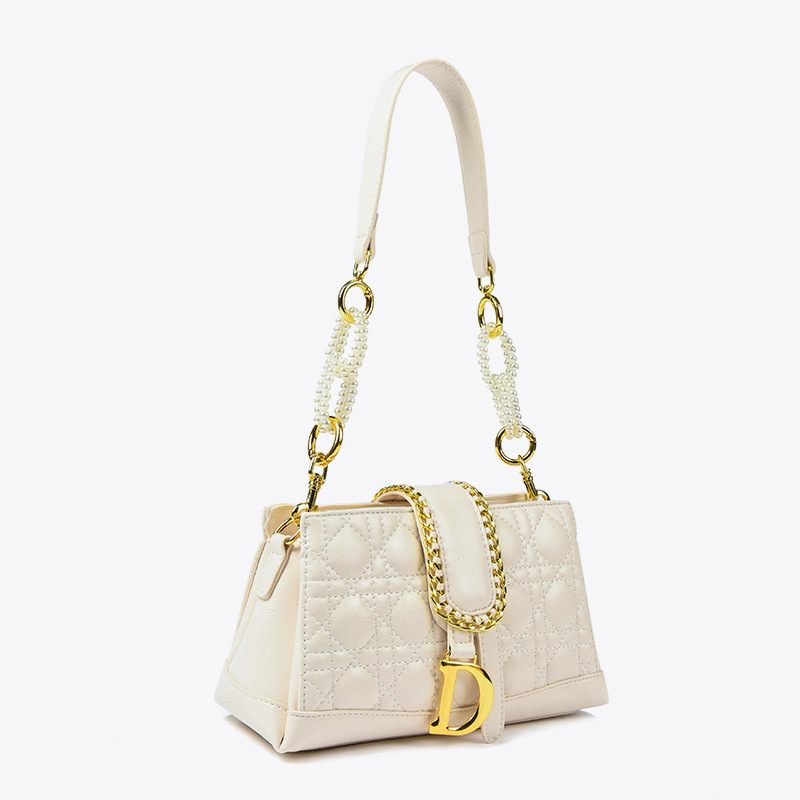 Klassieke diamanten damestas met grote capaciteit, lichte luxe nieuwe stijl, veelzijdige en sfeervolle diamanten schoudertas_voghion.com