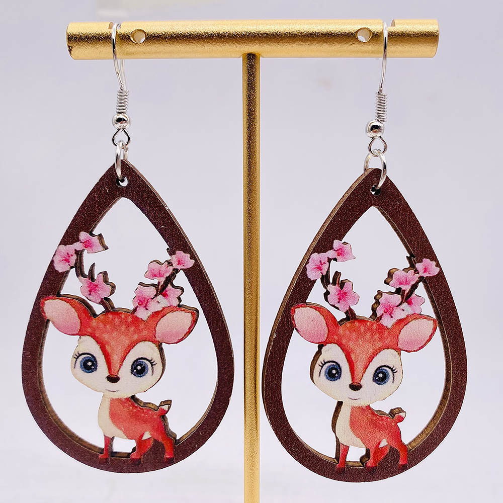 Holiday, Daily Occasion 1 Pair Fashion Cactus Wood Women's Drop Earrings
