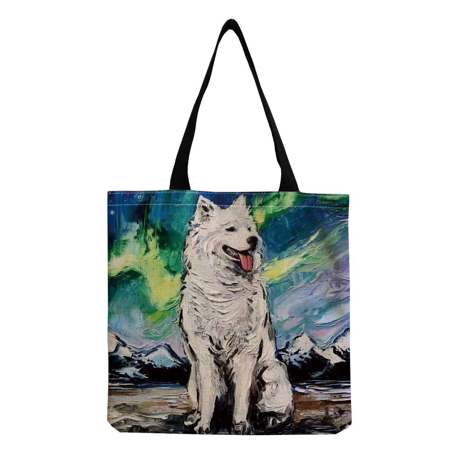 Manufacturer Wholesale Starry Sky Animal Print Shoulder Bag Classic Fashion Shopping Bag Foldable Lightweight Handbag for Women