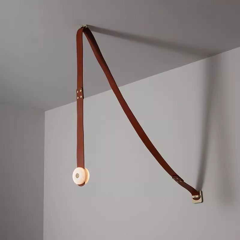Sensación de alto nivel de cinturón minimalista sala de modelo elegir lámpara candelabro hueco diseñador italiano loft edificio dúplex sala de estar comedor luz