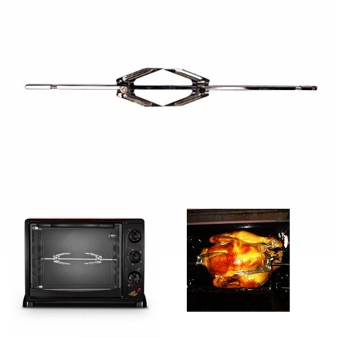 Now Universal Thickeneded Electric Oven Fork Domestic and Outdoor Oven Accessories Household Rotating Stainless Steel Chicken Fork