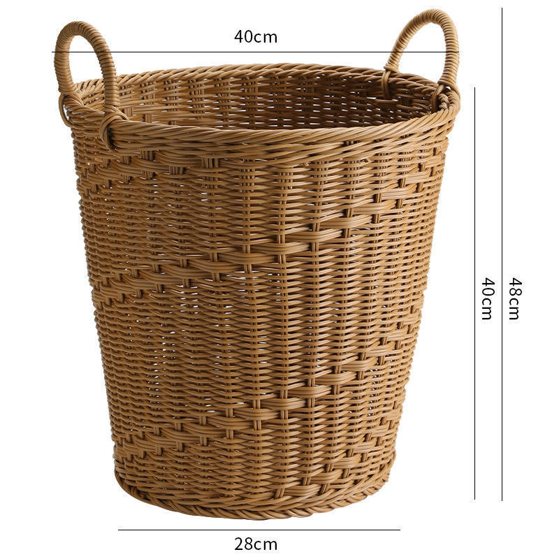 Cesta de almacenamiento de ropa sucia imitación de tela de caña hoteles residenciales toallas de baño cesta de lavandería ropa de lavandería cesta de ropa sucia