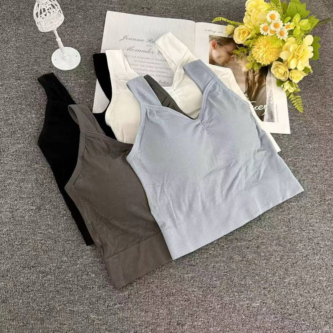 Nuevo algodón largo de alta calidad chaleco de mujer sin anillo de acero bra de yoga ropa interior deportiva mujer al por mayor