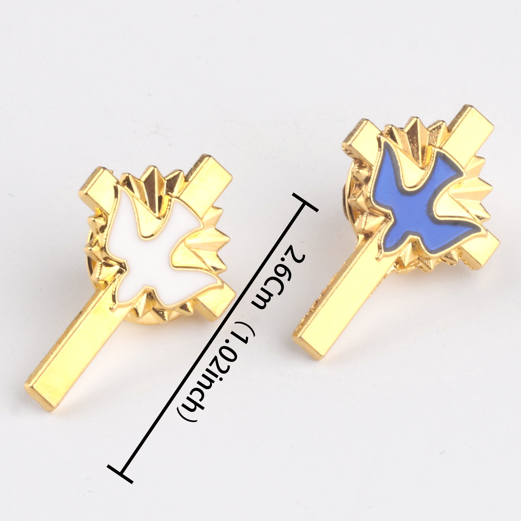 Nuevo cruce de venta caliente goteo de aceite broche de paloma de paz broche de cruz image 5