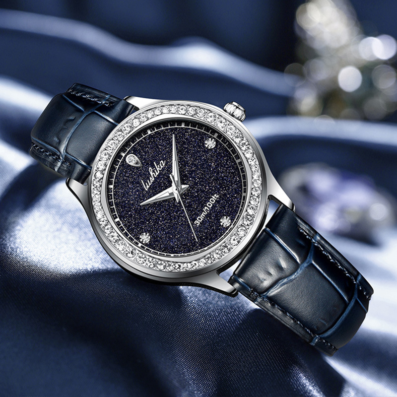 Lushika Uhr Weibliche Starry Sky Uhr Douyin Gleichen Stil Uhr Mode Cross-Border Licht Luxus Wasserdichte Quarzuhr Großhandel_voghion.com