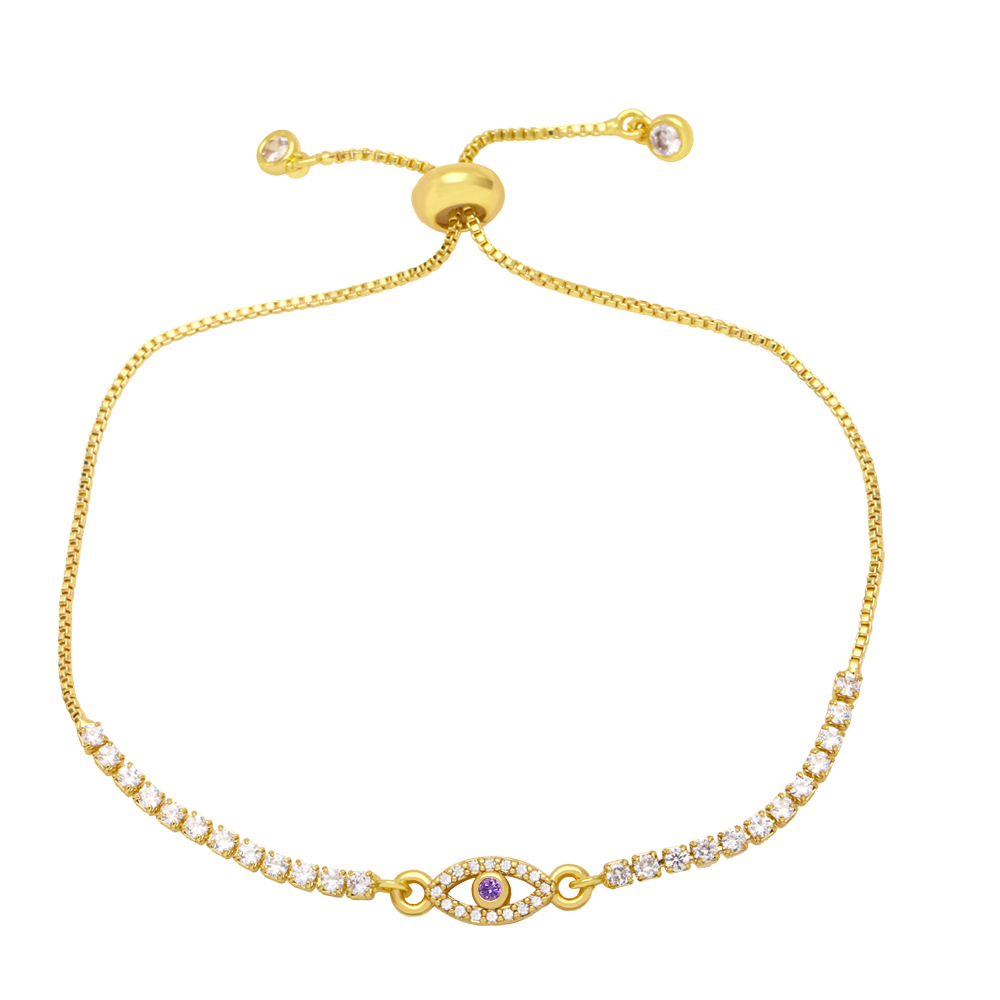 Fashion Devilu0027S Eye Copper Bracelets Inlay Zircon Copper Bracelets