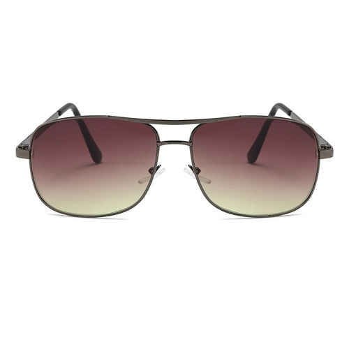 Street stall sunglasses men's trendy toad mirror glasses fashionable square sunglasses men's metal mirrors wholesale from various sources