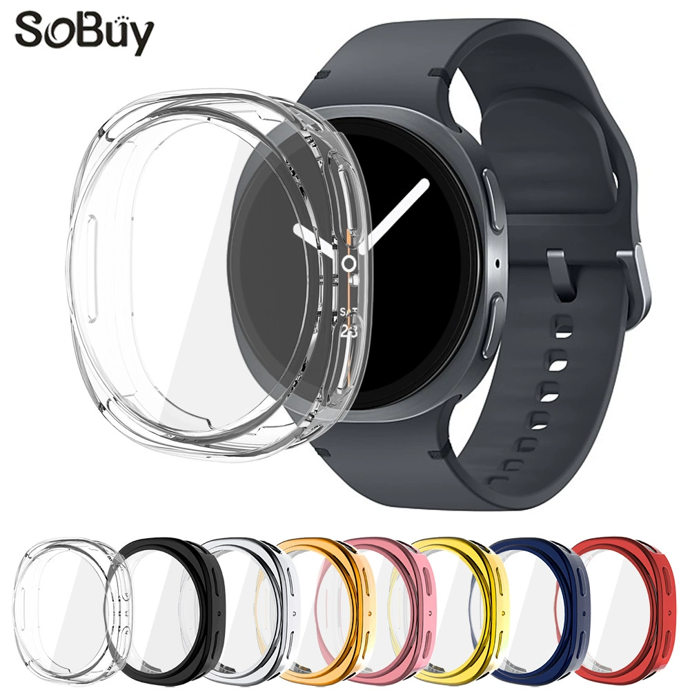 Подходит для Samsung Galaxy Watch 8, чехол для часов 40/44 мм, мягкий защитный чехол из ТПУ 8-го поколения