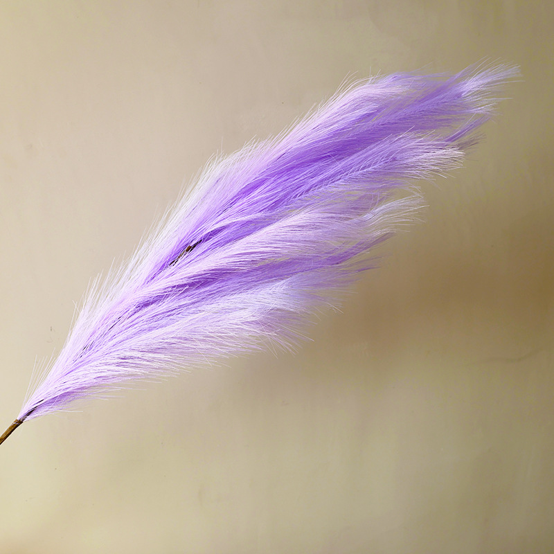 网红婚房婚庆仿真芦苇花烟花孔雀草仿生粉色羽毛礼堂插花花材装饰|undefined