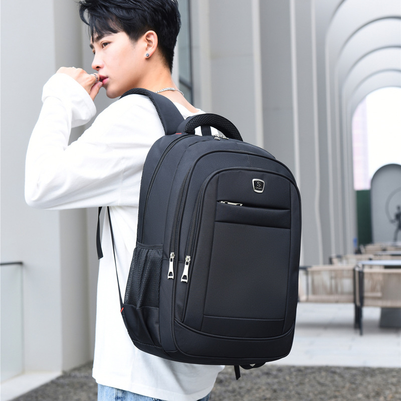 Leisure backpack with large capacity for commuting men's student backpack, outdoor business trip laptop bag_voghion.com