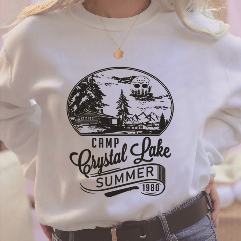 Camp Crystal Lake Retro Crewneck Sweatshirt Horror Movie Shi