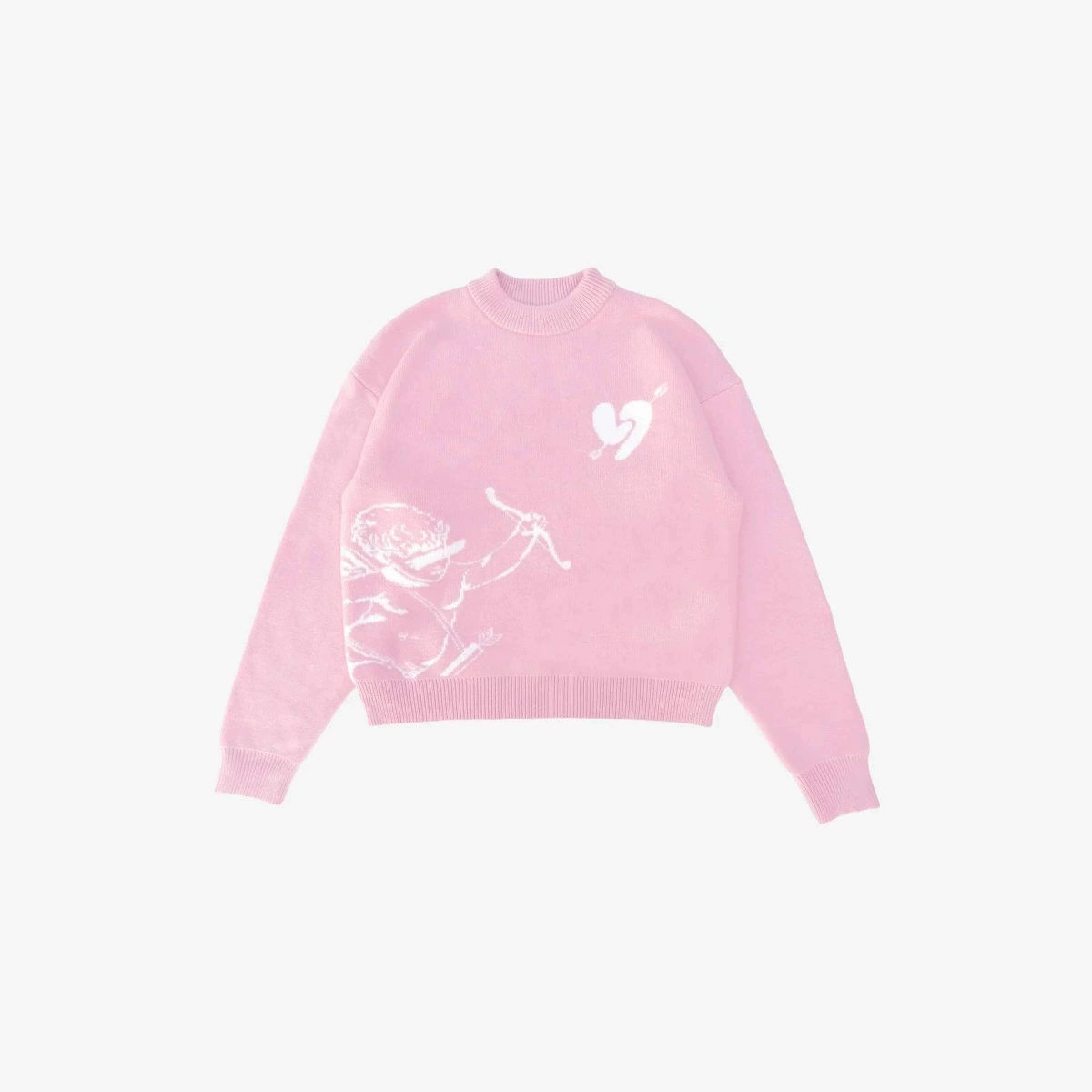 Демисезонный вязаный свитер, oversize, круглый ворот