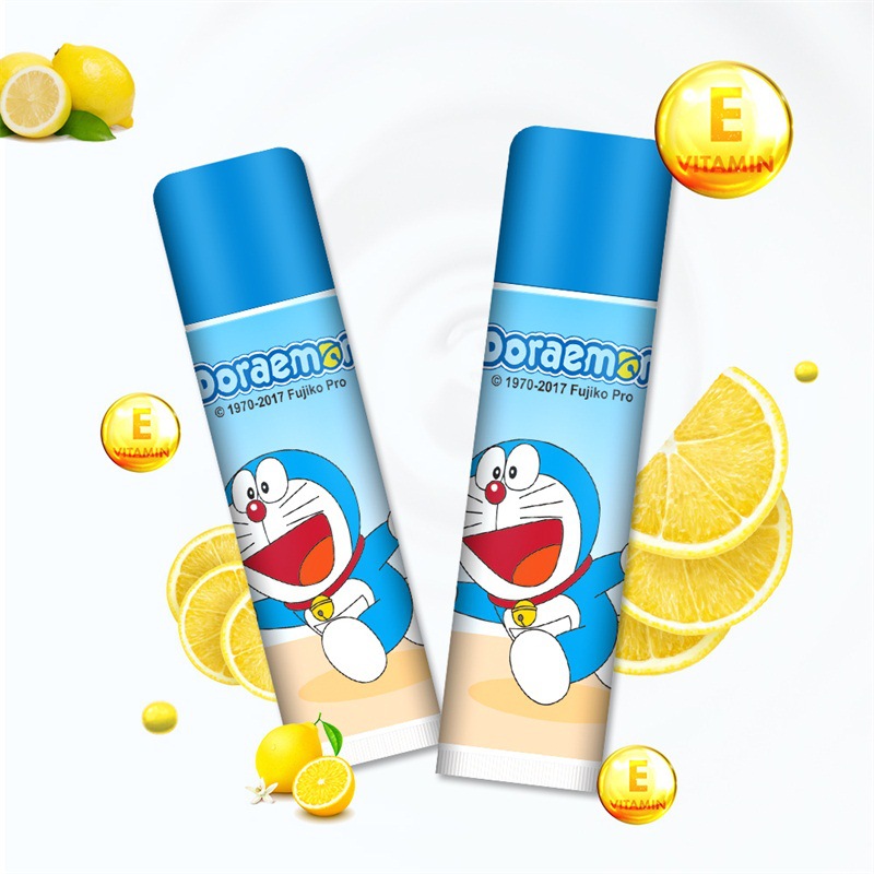 Timle Doraemon Kidsren's Lip Balm Fruity Strawberry Moisturizing Moisturizing Lip Mask Care and Moisturizing
