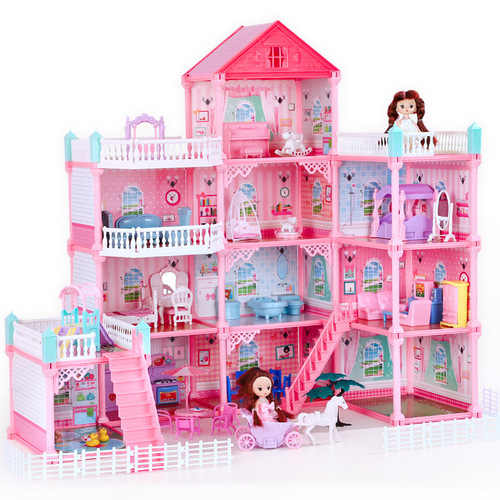 Children's new play house doll house set simulation villa parent-child interactive toy little princess villa castle