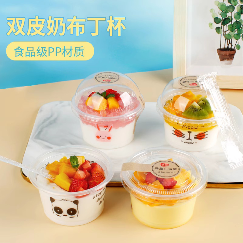 Xuehui Pudding Cup Disposable Double-Skin Milk Special Bowl Jelly…