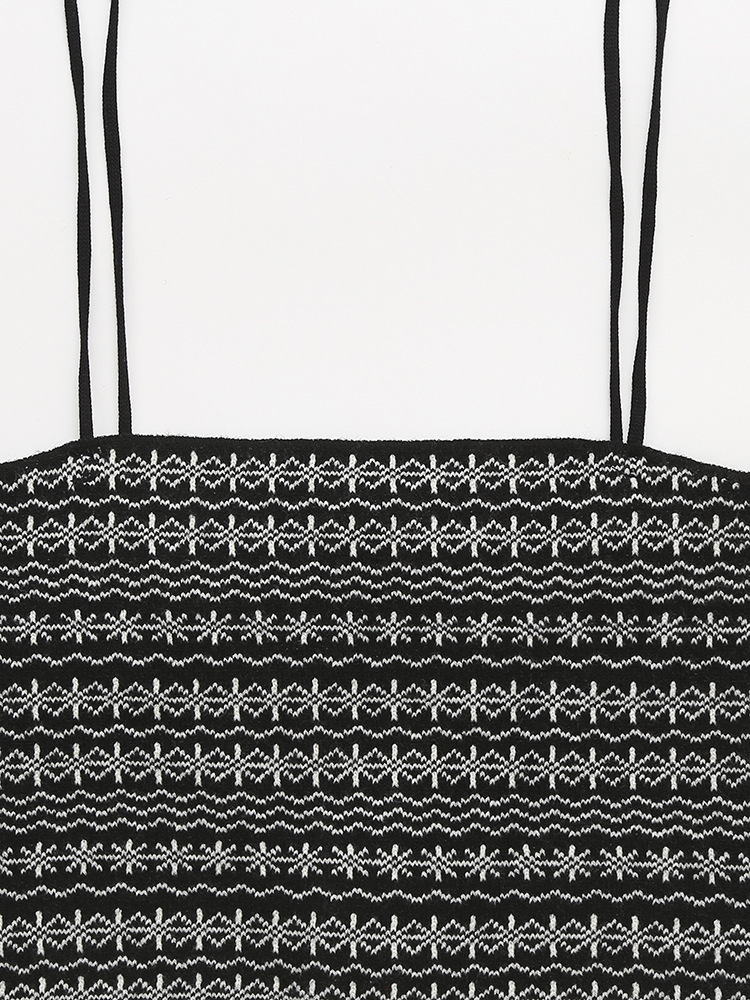 Women's 2024 Summer New Color blocked Striped Strap Slimming Half Skirt Set_voghion.com