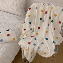 可爱浴巾毛巾家用宿舍洗澡珊瑚绒裹巾彩色波点吸水速干大人浴巾女