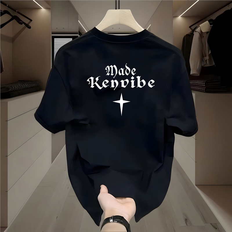 Men's Clothing T Shirt Heavy Trend All Match Summer Clothes Men's Trendy Brand Loose American Retro High Street_viptrois.com