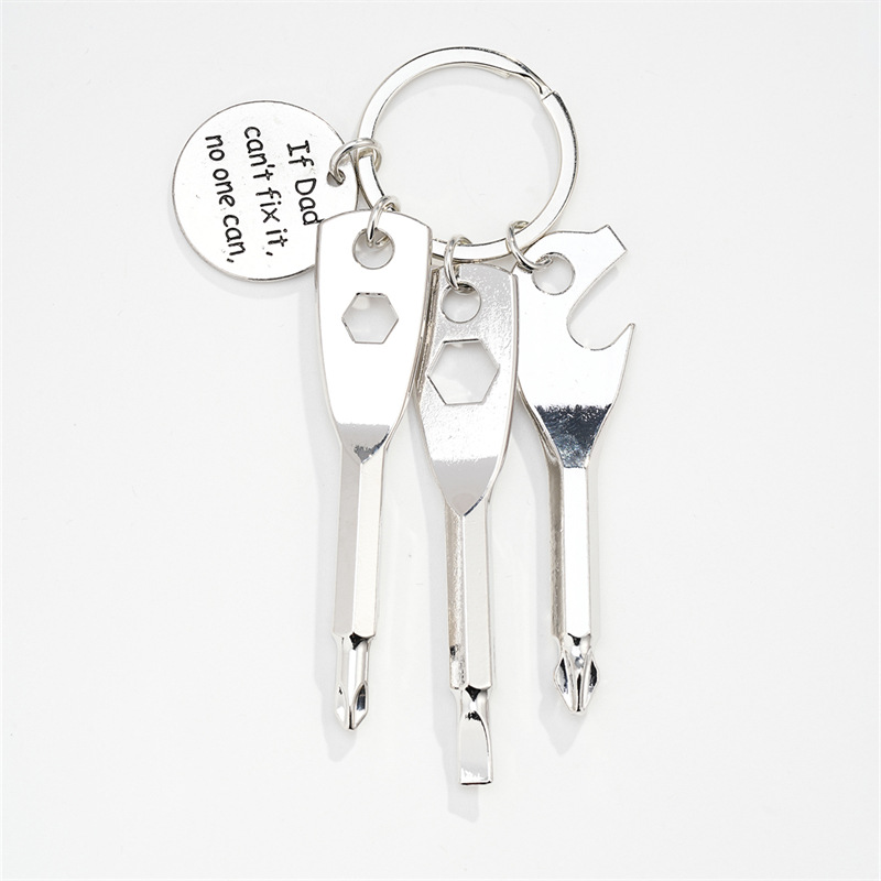 43g Weight Keychain Classification 1 Piece Quantity Daily Occasion Alloy Material Father'S Day Festival Bottle Opener, Screwdriver Pattern Men's Gender Simple Style Style Simple Style Bottle Opener Screwdriver Alloy Father'S Day Men's Keychain 13