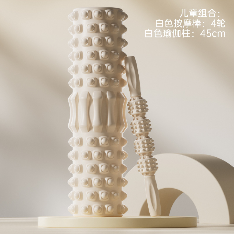 泡軸狼牙棒ヨガ柱ロール背筋筋筋膜リラックスマッサージ器eva langya下腿形ローラー|undefined