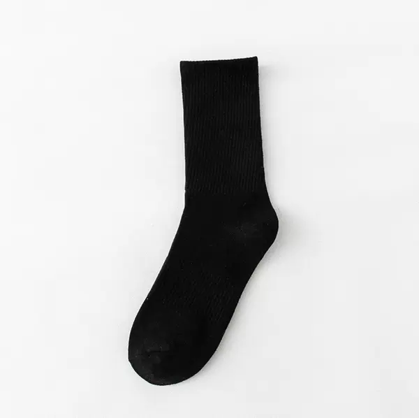 Black high boots, knee socks