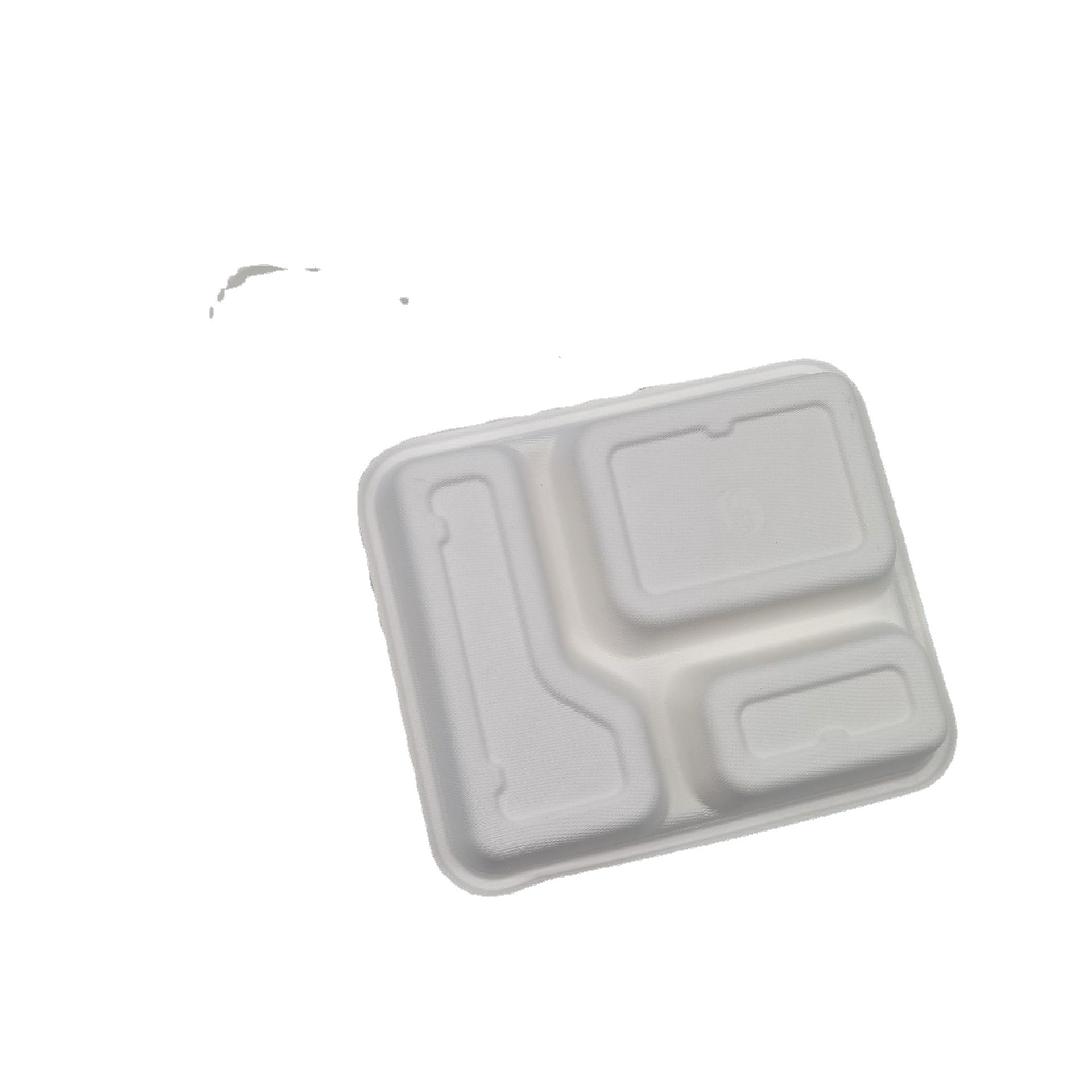 Shaogeng Oasis Pulpa de caña de azúcar Pulpa de bambú desechable protección ambiental vajilla dividida serie de tres rejillas