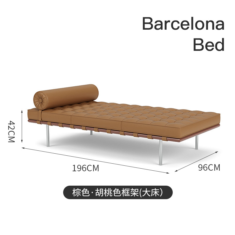 Sofá cama de Barcelona pequeño tipo de casa moderna simple sillón de almuerzo sala modelo de mobiliario doble uso asiento individual