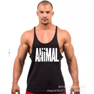 European and American loose fitness vest men's bodybuilding vest training I-shaped vest sports back men's AliExpress