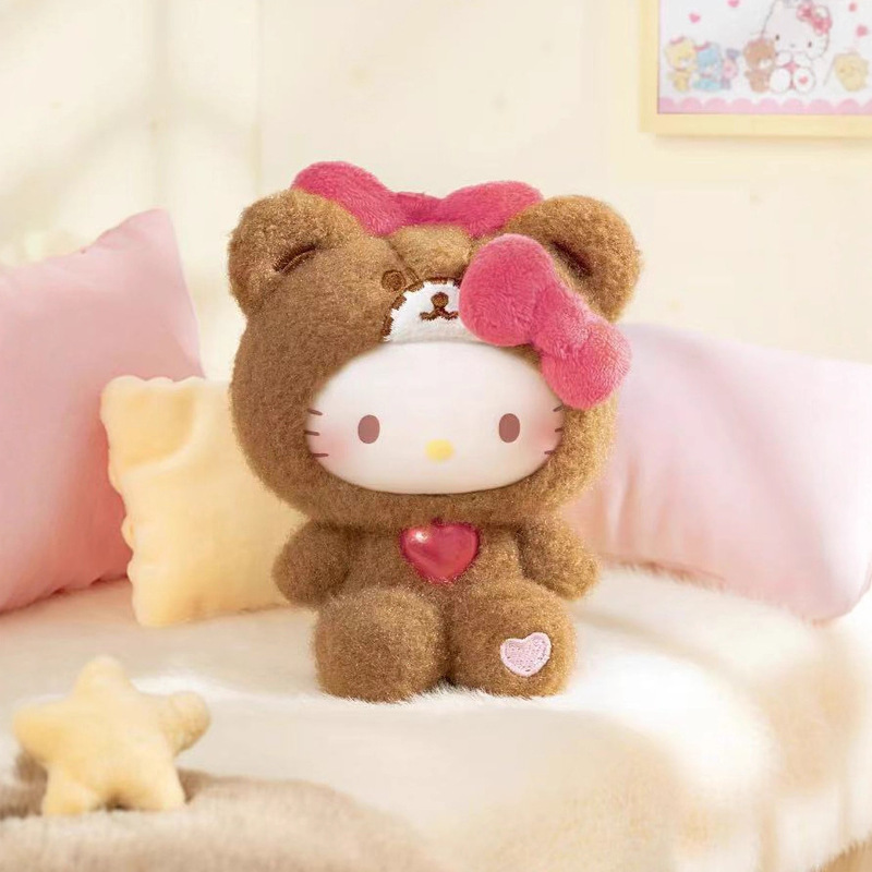 正版Hello kitty泰迪睡衣系列系列毛绒盲盒潮玩手办可爱公仔批发|undefined
