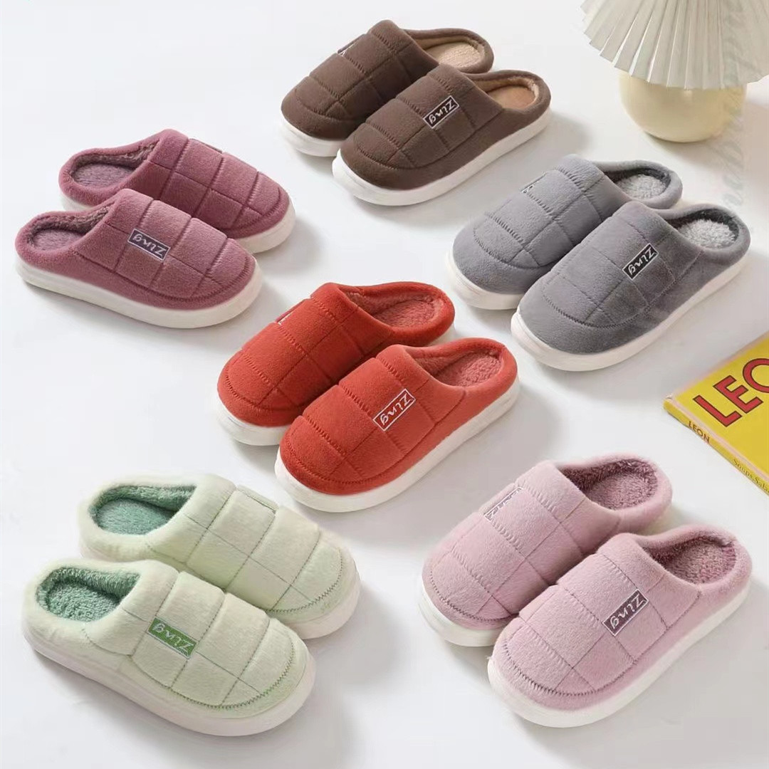 Directo de fábrica Zapatillas de algodón casa de invierno casa hombres y mujeres ancianos Zapatillas de algodón cálido forro polar fondo grueso Zapatillas de lana al por mayor