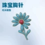 镶钻气质复古蓝色别针