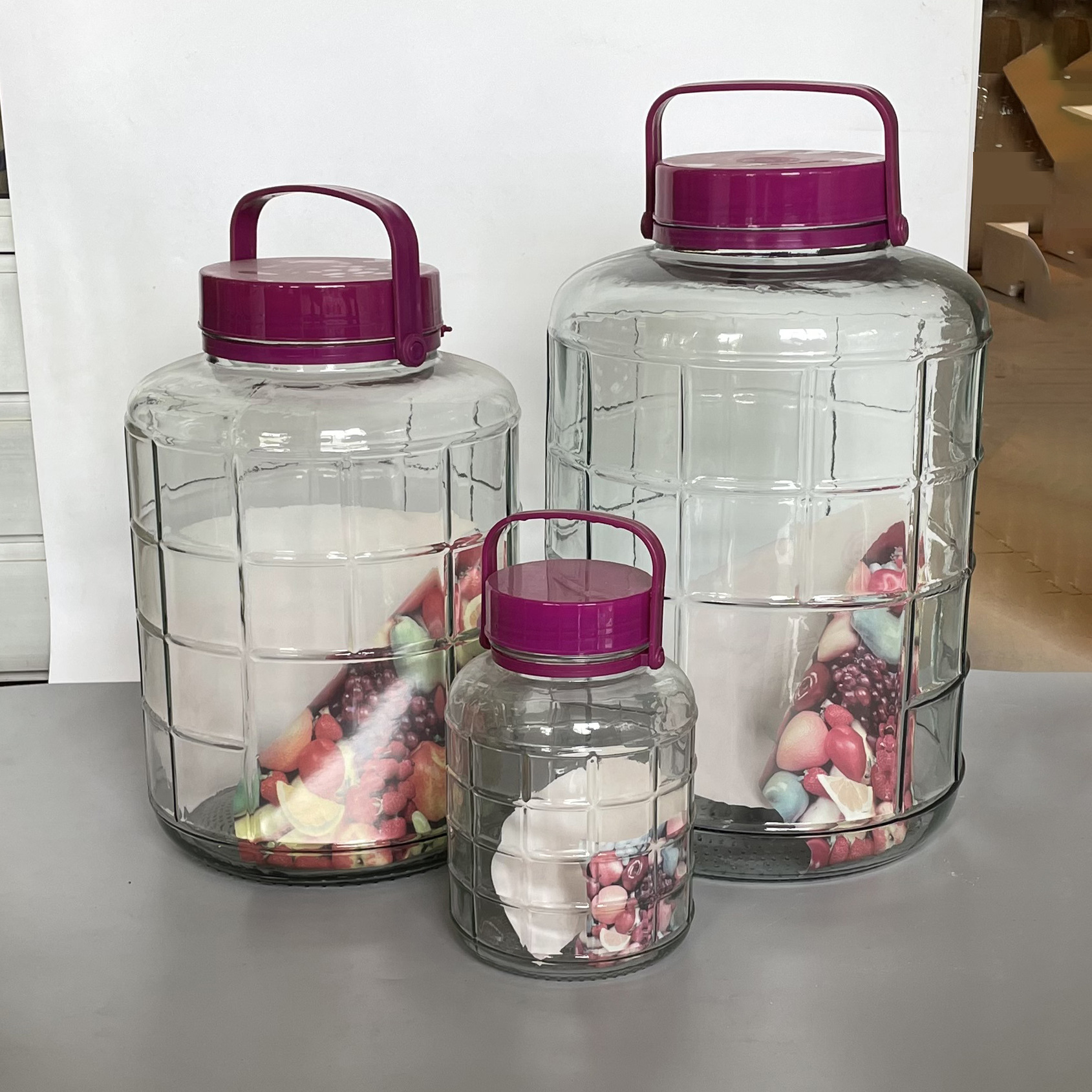 家用泡酒玻璃瓶青梅酒瓶玻璃泡酒坛子家用密封罐18L泡菜坛子