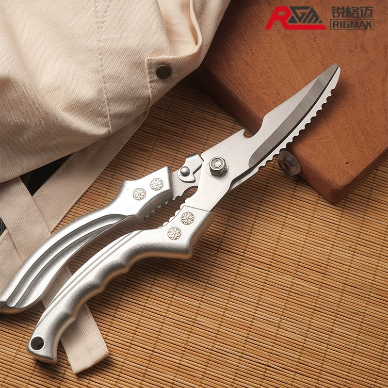 Multifunctional kitchen scissors chicken bones scissors food scissors chicken duck goose bones long-lasting scissors scraping fish scale artifact
