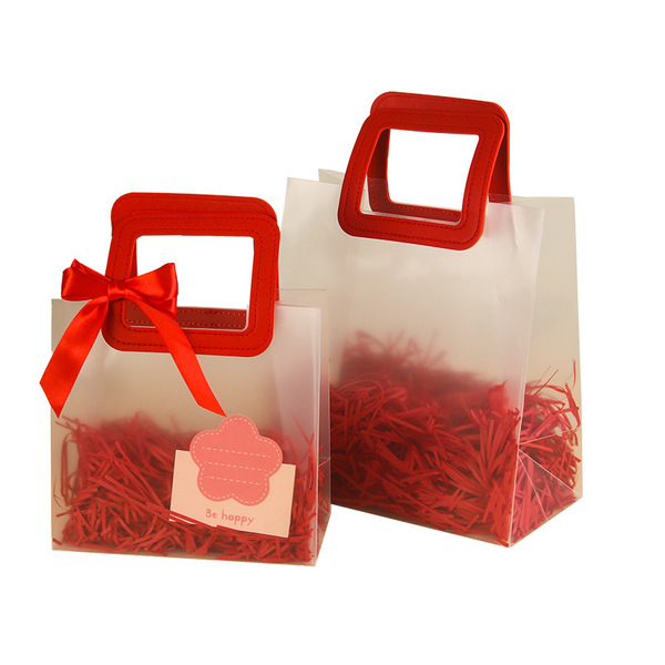 matte festive linen bag