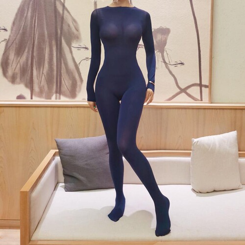 Tall plus size velvet transvestite jumpsuit tights women's big man men's stockings