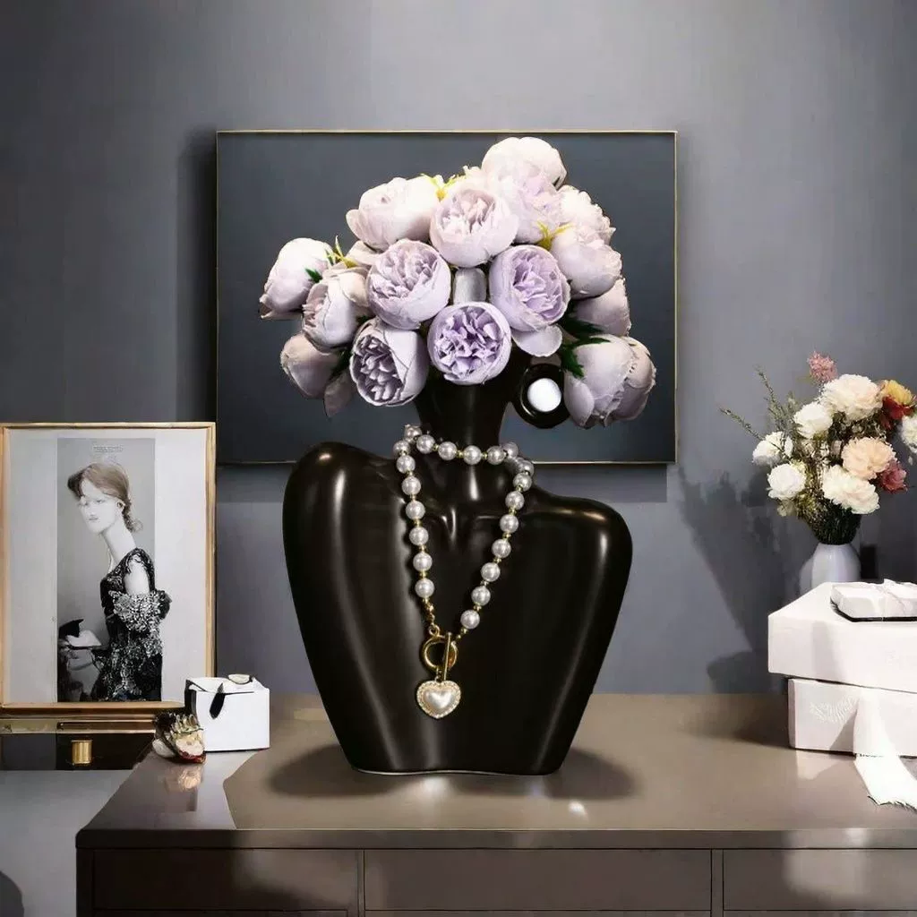 Новая керамическая ваза украшение гостиной цветочная композиция Современный телевизор винный шкаф декоративная нишевые арт цветочная композиция