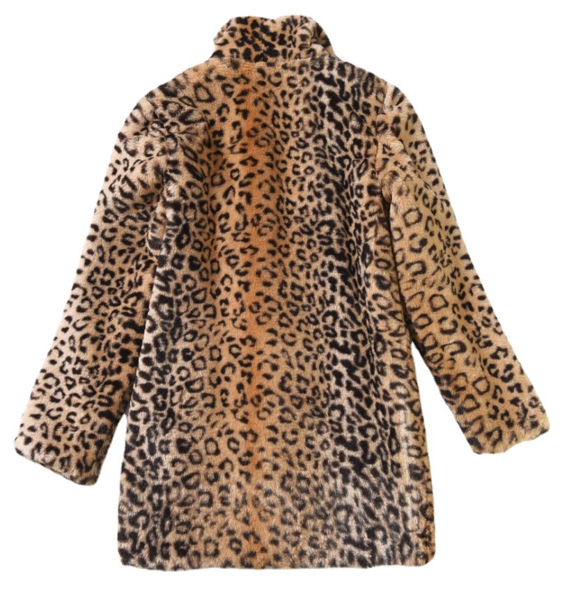 akciós téli új divatos női közép- és hosszú leopárdmintás szőrmekabát_voghion.com