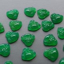 天然绿玉髓弥勒佛笑佛吊坠佛公配饰配石挂件diy项链饰品货源批发