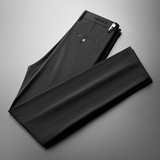 Штаны для отдыха, мужской тонкий шелковый классический костюм, свободный прямой крой