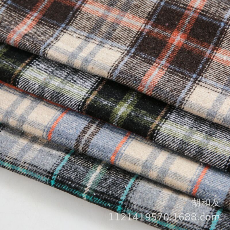 European and American Style Thickened Shirt Plaid Fabric Polyester Cotton Sanding Men's Plaid Faux Wool Plaid Coat Jacket European and American Style Thickened Shirt Plaid Fabric Polyester Cotton Sanding Men's Plaid Faux Wool Plaid Coat Jacket