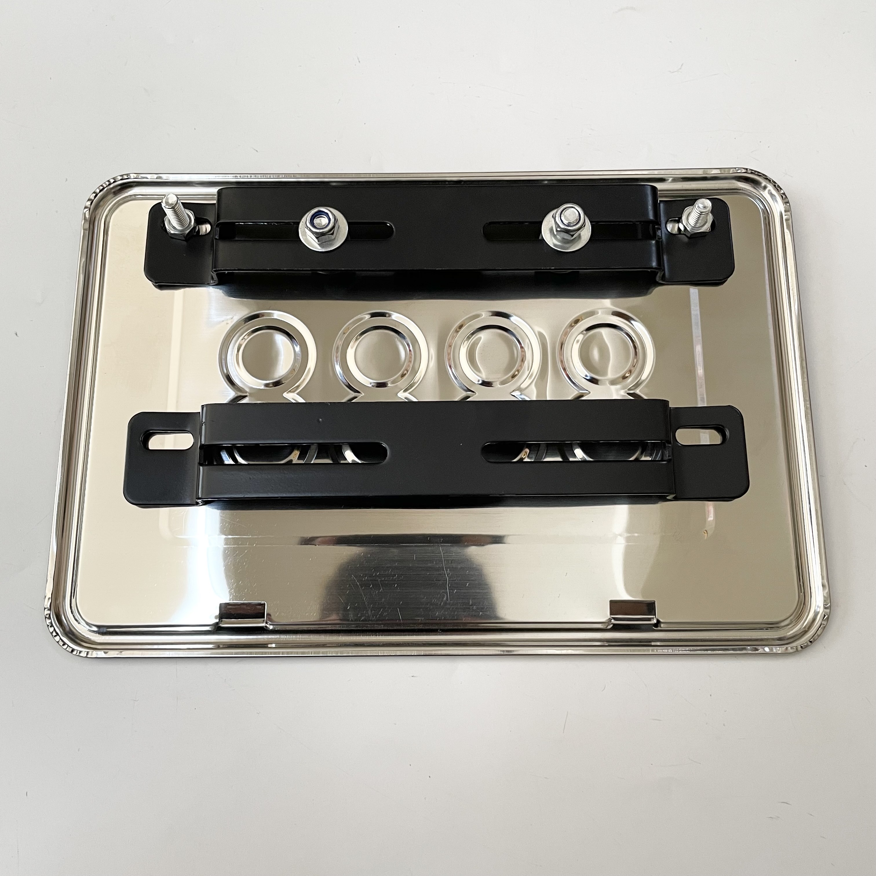 Suitable for Electric Vehicles and Motorcycles Rear License Plate Holder, Stainless Steel License Plate Frame Bracket, Xmax Rear License Plate Bracket