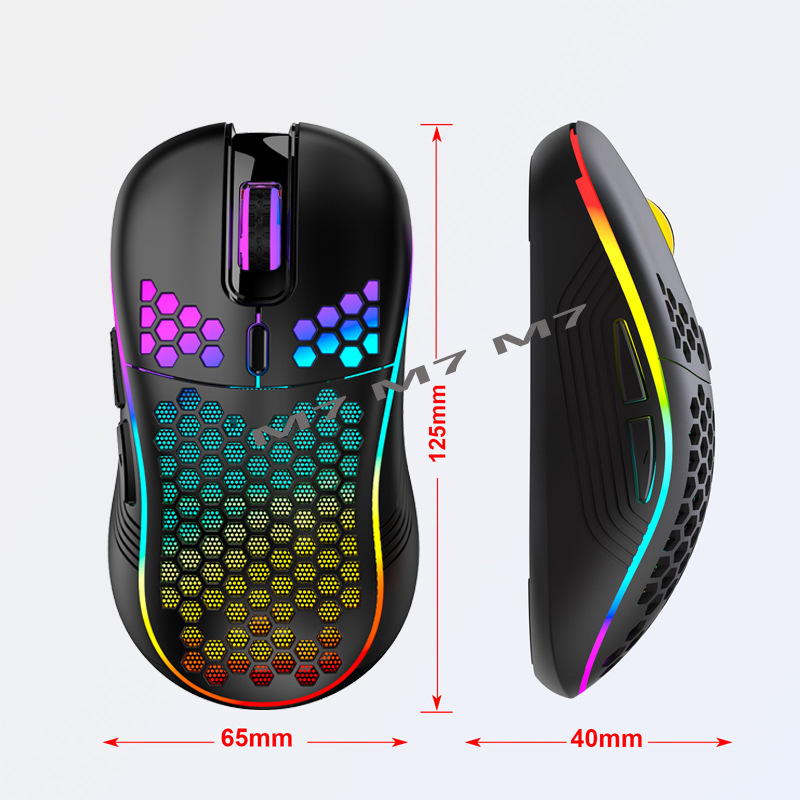 M7 Hollow Wireless Mouse Lightweight Office Gaming Backlit Computer Mouse 7200dpi Source Factory Cross Border_voghion.com