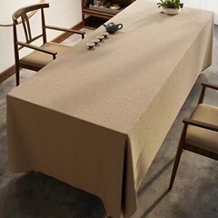厚みのある無地の生地綿とリネンのテーブルクロスリネンコーヒーテーブルクロステーブルホーム長方形デスクストールカバー
