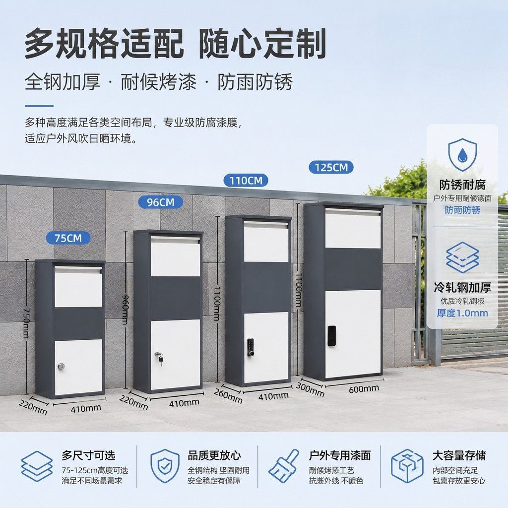 Шкаф для посылок Home Doorstep Express 750мм замок с ключом
