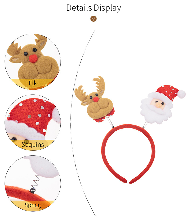 Set cerchietti di natale per feste con fermagli per capelli_voghion.com