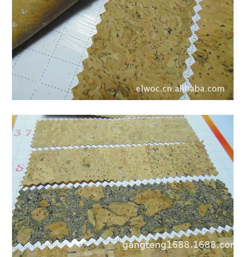 天然软木板 碎花 木纹包装 木板小片工艺品软木革 鞋包礼品盒5153