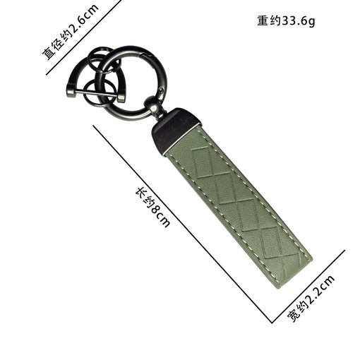 Diamond-shaped trendy minimalist style car keychain simple ring buckle key ring bag pendant wholesale