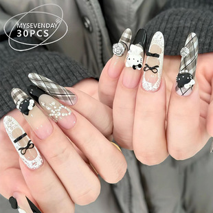 Hand-Wearing Armor Premium Sweet Cool Cartoon Handmade Manicure Pieces Little Red Book recommend Hot Girl Fake Nail Patch