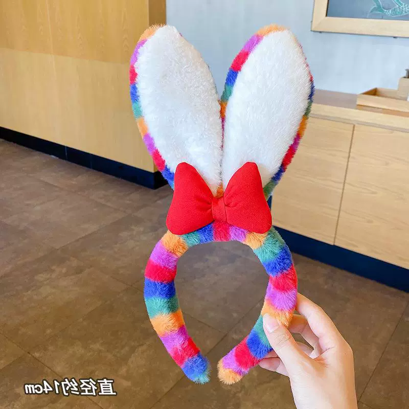 Flashing Headband Yimin, Flower-Shape Light Socket, Korean Style Plush, Blue Accent