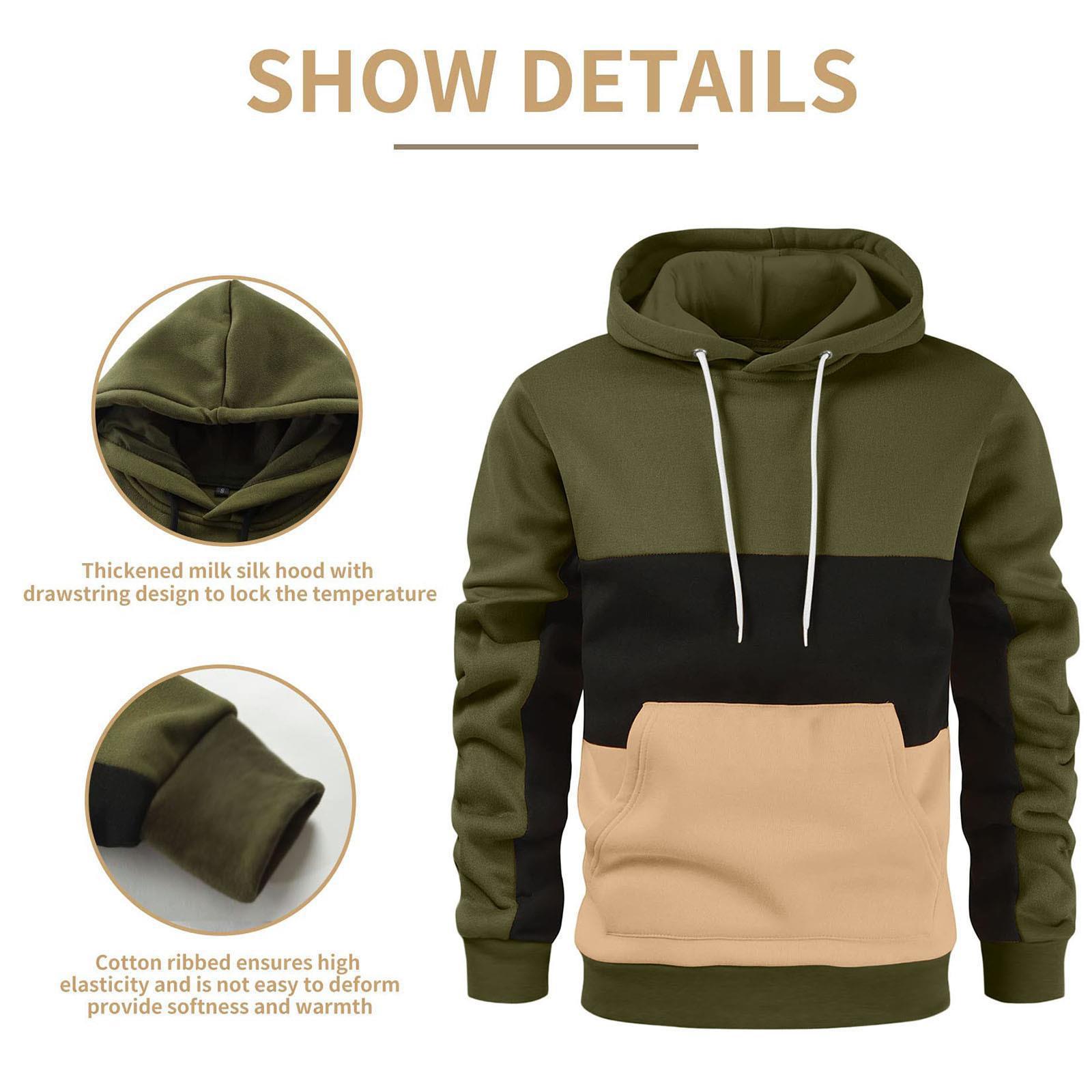 Herren Hoodie Mit Colorblock Design Für Herbst Und Winter_voghion.com